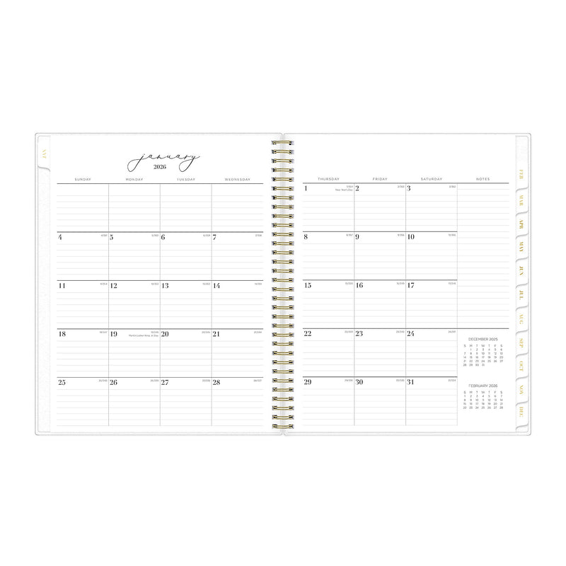 2026 Blue Sky Life Note It Leah 8.5" x 11"  Weekly & Monthly Planner, Plastic Cover, Multicolored (139479-26)