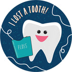 Barker Creek Lost a Tooth Stickers/Badges, 2.37" Dia., Multicolored, 192/Set (4445)