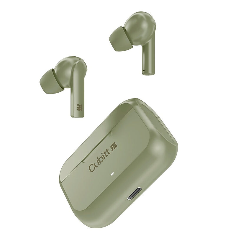 Cubitt Gen 2 Wireless Active Noise Canceling Earbuds, Bluetooth, Green (CTEG2-3)