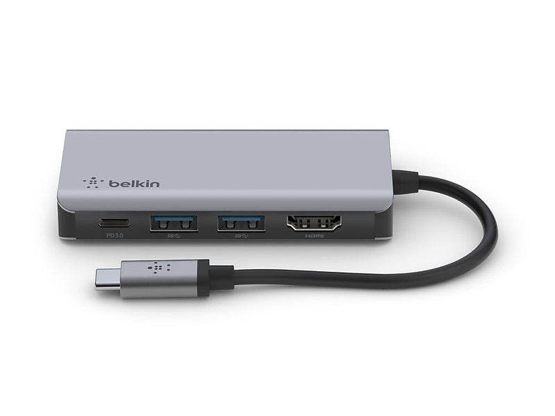 Belkin USB-C to Multiport Video Adapter, Black/Gray (AVC006BTSGY)