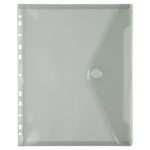 JAM Paper Plastic Binder Pocket, Gray, 3/Pack (235738956AX3)