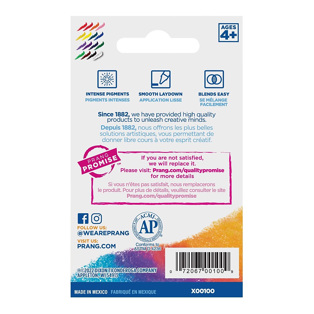 Prang Standard Crayons, Assorted Color, 16/Box (X00100)