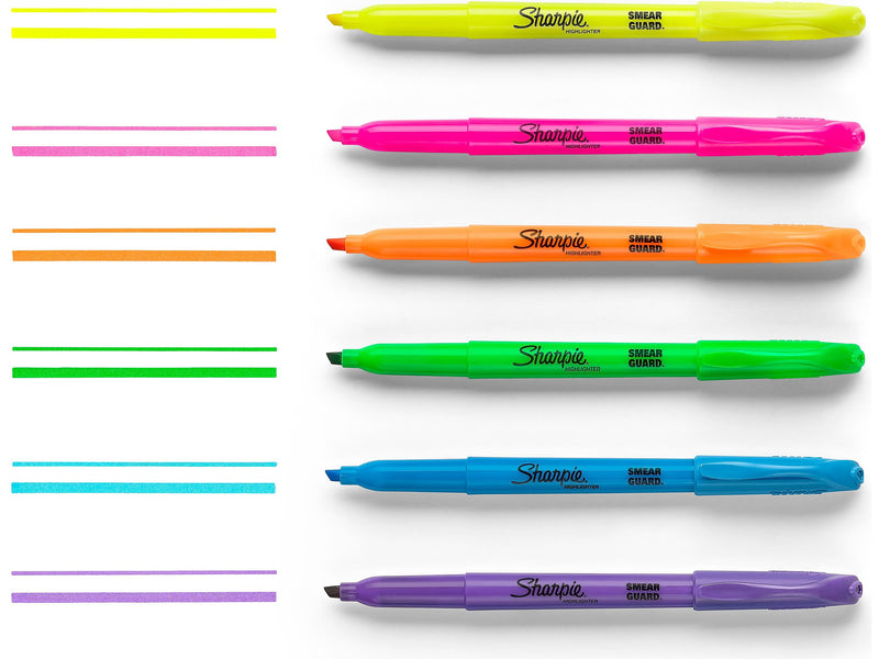 Sharpie Stick Highlighters, Chisel Tip, Assorted Inks, 36/Box, 6 Boxes/Carton (2133497CT)