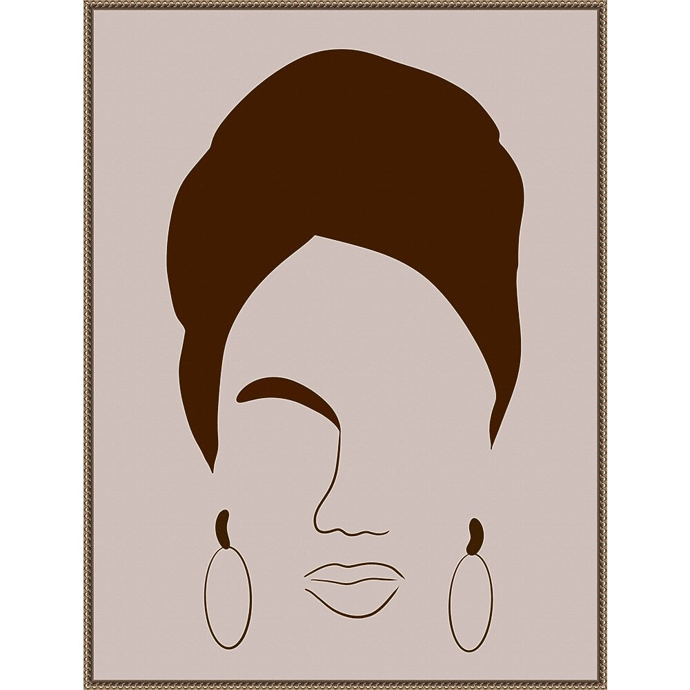 Amanti Art Woman with Headwrap by Carelle N'guessan. Framed Canvas Wall Art Print, 32" x 42" (A42678302870)