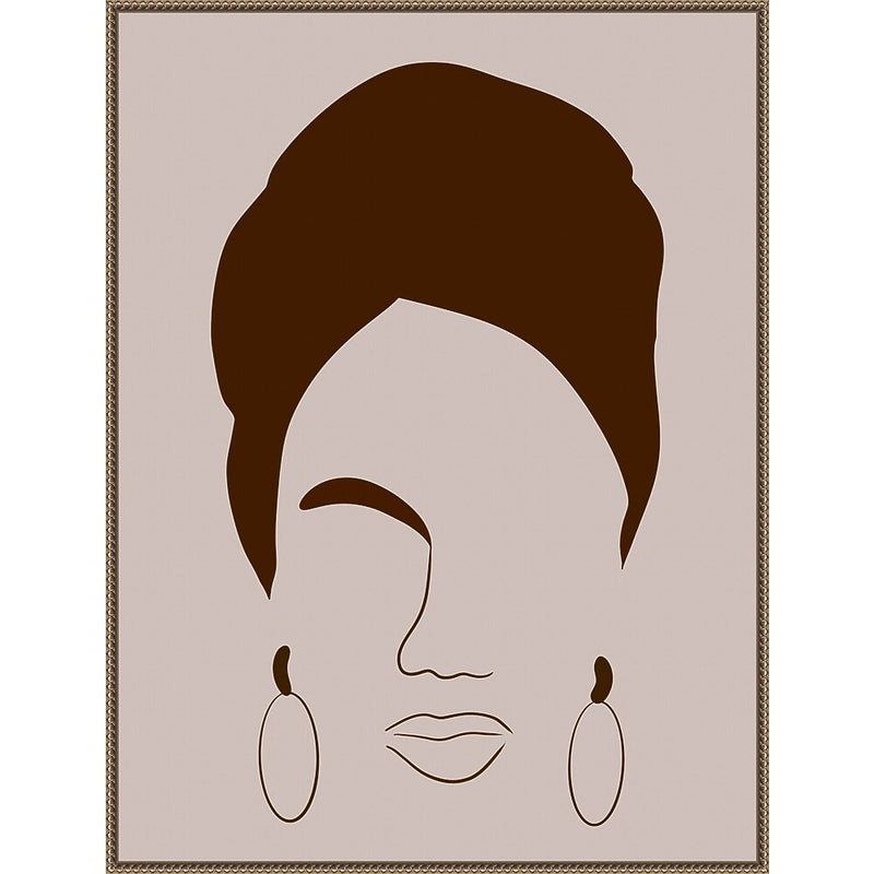 Amanti Art Woman with Headwrap by Carelle N'guessan. Framed Canvas Wall Art Print, 32" x 42" (A42678302870)