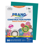 Prang 9" x 12" Construction Paper, Turquoise, 50 Sheets/Pack, 10 Packs/Bundle (PAC7703-10)