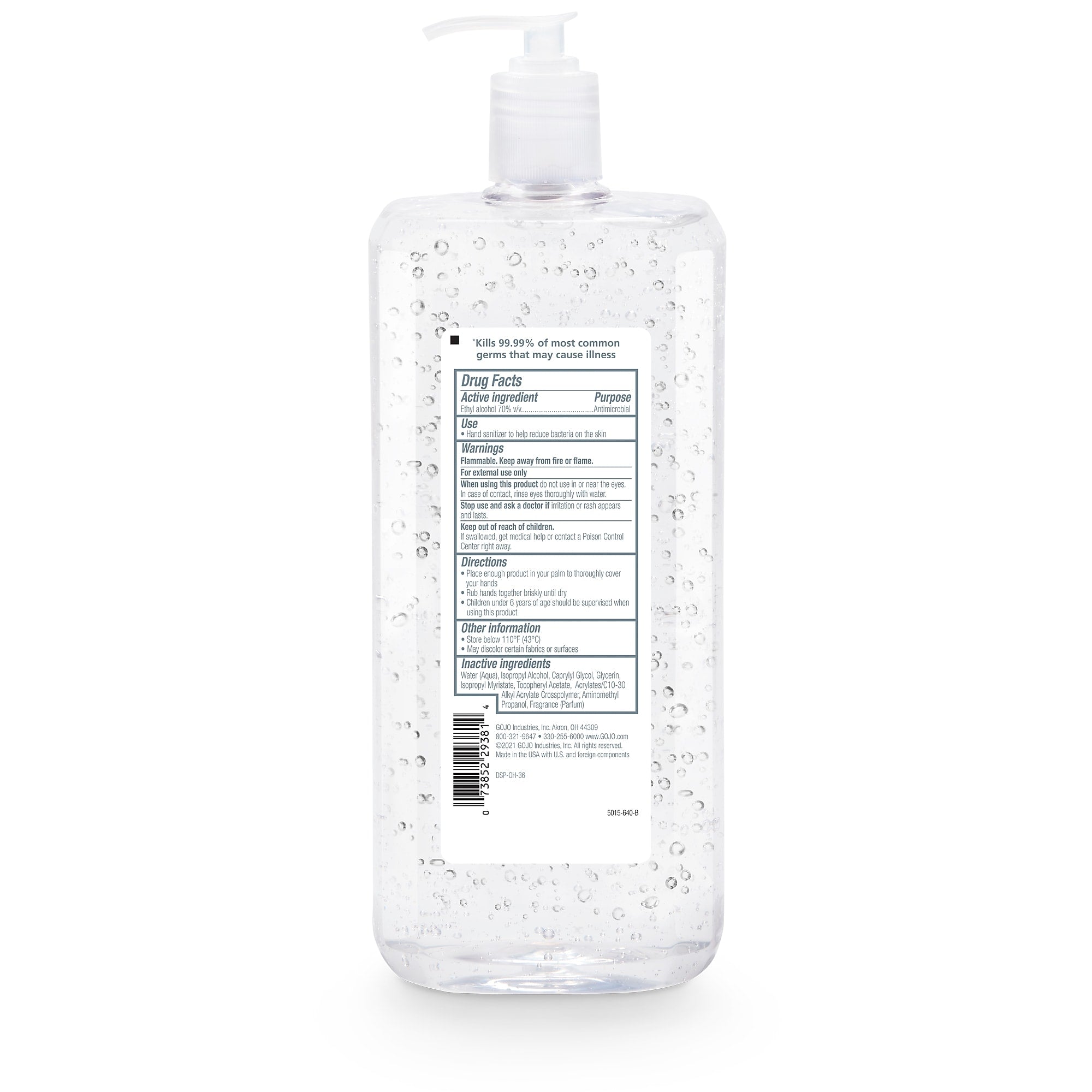 PURELL Advanced 70% Alcohol Gel Hand Sanitizer, Clean Scent, 1.5 L (5015-04)
