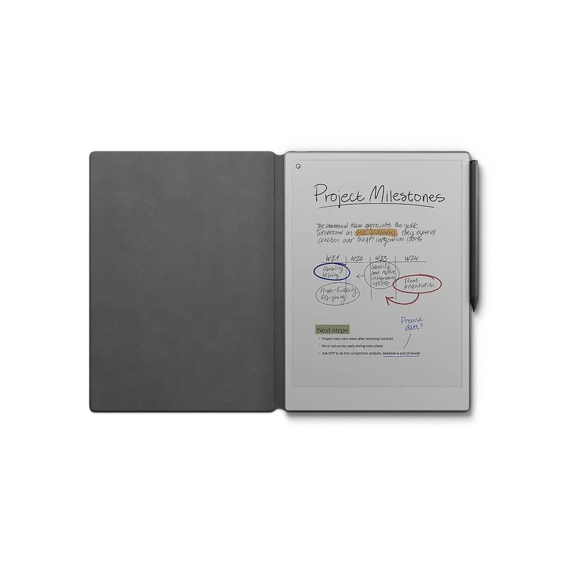 reMarkable Paper Pro Leather 11.8" Book Folio for Paper Pro Tablet, Black (RM07B-1005NW)