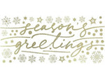 RoomMates Season's Greetings Contemporary Wall Decal Set, Holiday (RMK4837GM)