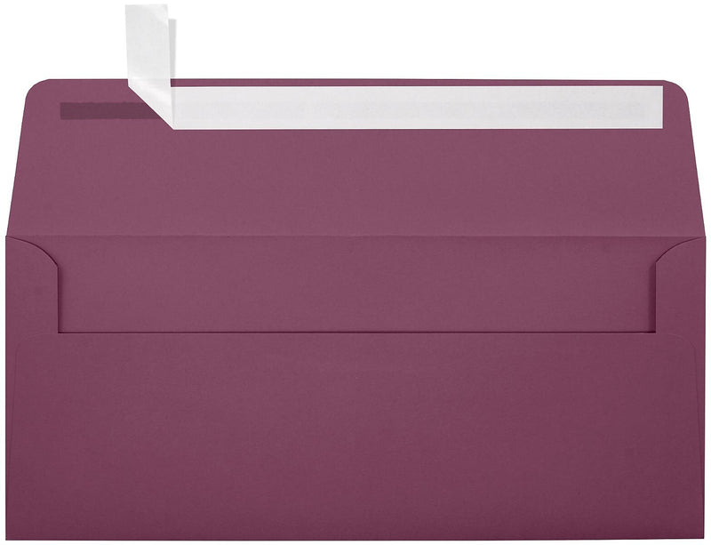 JAM Paper Self Seal #10 Booklet Envelope 4 1/8" x 9 1/2", Plum Purple, 50/Pack (LUX-4860-104-50)