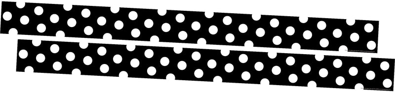 Barker Creek Double-Sided Border, 35" x 3", Dot to Dot Black, 24/Pack (4441)