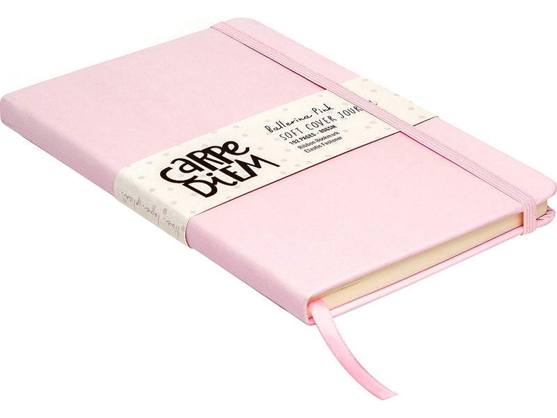 Carpe Diem Ballerina Pink Journal, 5.24" x 8.27", Wide-Ruled, 192 Pages (9370-CD)