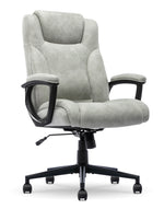 Serta Comfort Eco Ergonomic Velvet Fabric Swivel Executive Chair, Light Grey (CCHR10006A)