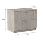 Alera Alera Valencia Series Lateral File, 2 Legal/Letter-Size File Drawers, Gray, 34" x 22.75" x 29.5"