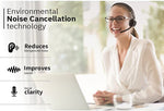 CODi Claro Bluetooth + Wireless Stereo Headset w/ Integrated AI-Powered ENC Microphone, Black  (A04619)