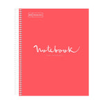 Miquelrius Emotions 1-Subject Composition Notebook, 8.5" x 11", College-Ruled, 80 Sheets, Coral, 5/Pack (48284CS)