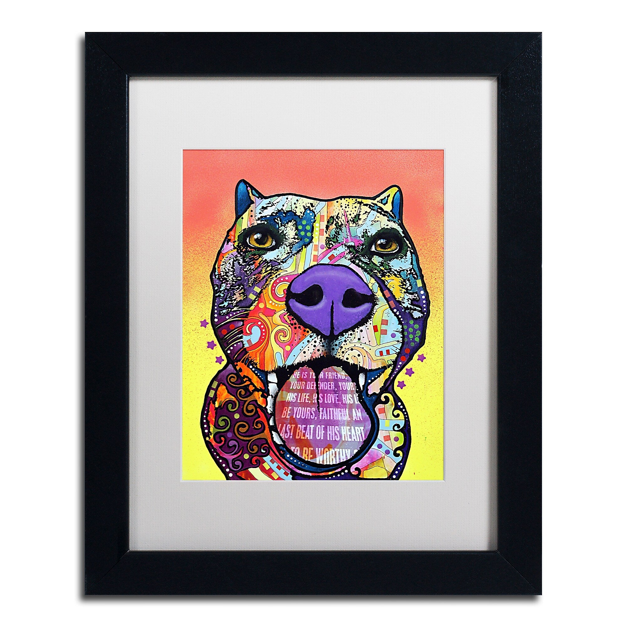 Trademark Fine Art Dean Russo 'Bark Don't Bite' 11" x 14" Matted Framed (190836155293)