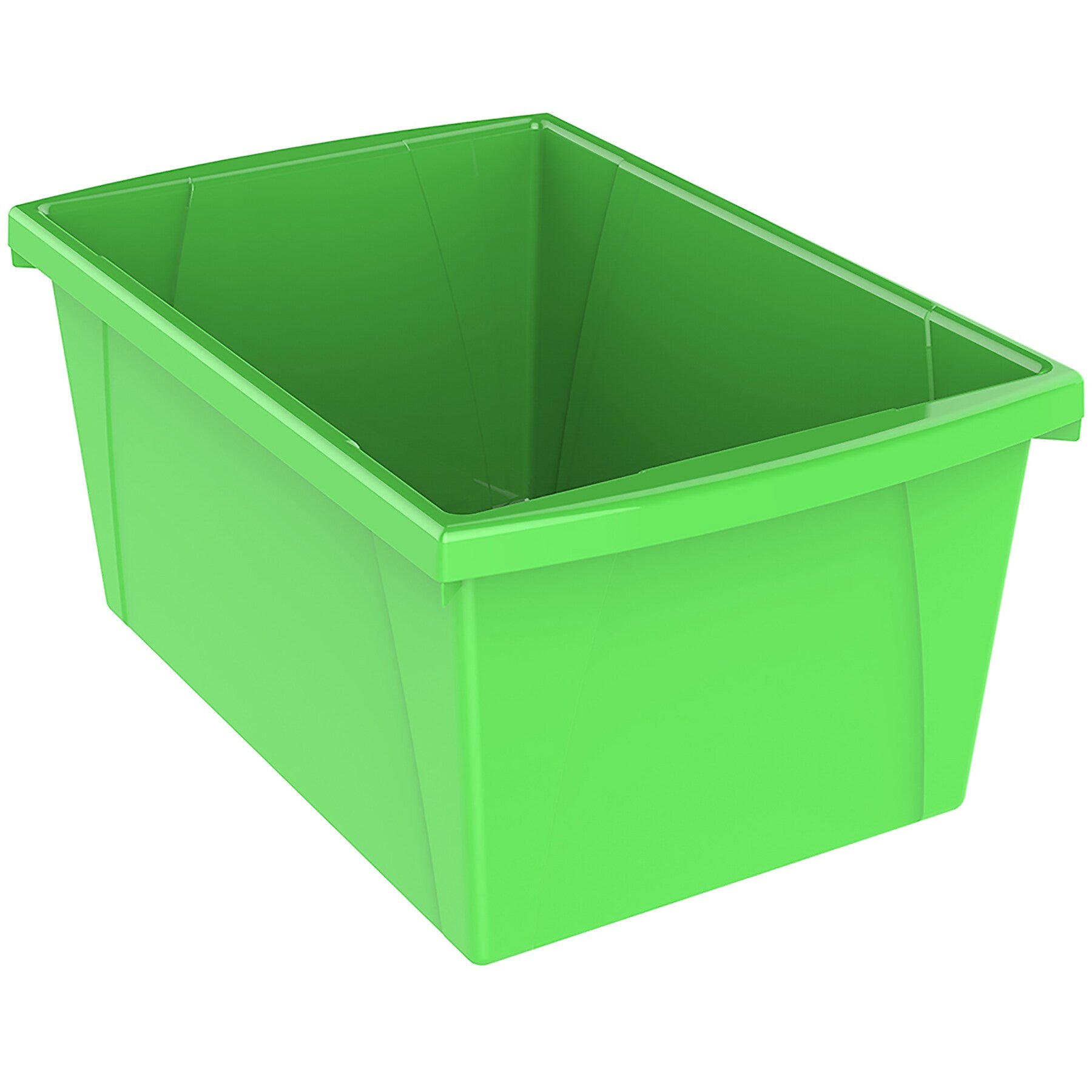 Storex Plastic Medium Classroom Storage Bin, 16.75"x 11.87"x 8.28", Green, Pack of 2 (STX61485U06C-2)