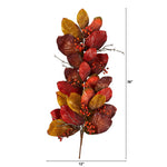 Nearly Natural 36" Autumn Magnolia Leaf with Berries Artificial Tear Drop (4494)