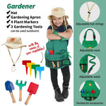 Bintiva Dress Up/Drama Play Helping At Home Trunk Set, Construction Worker/Chef/Gardener, 15 Pieces/Set (BNVBT023)