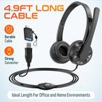 Delton 12Y Noise-Canceling Stereo On-Ear Headset, USB Type-A (DWH12YAC)