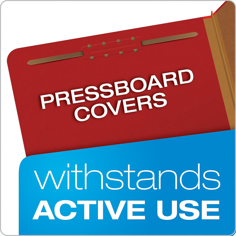 Pendaflex Pressboard Classification Folder, 1-Dividers, 1 3/4" Expansion, Letter Size, Dark Red, 10/Box (23731P)