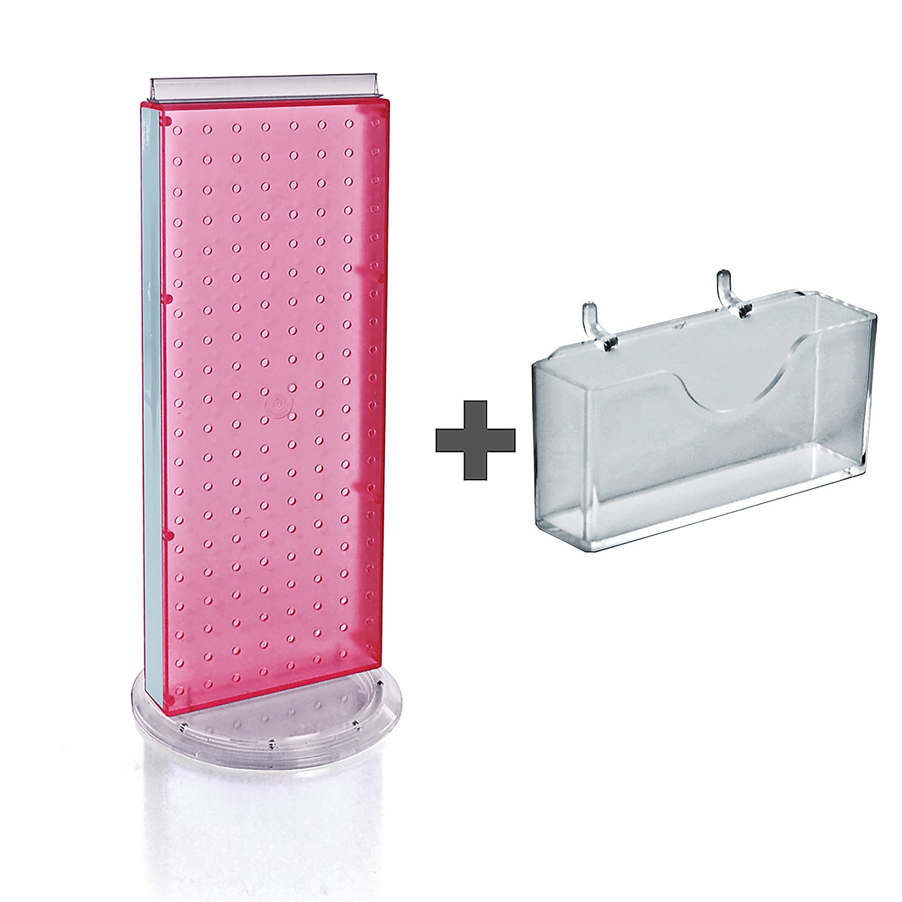 Azar Displays 8" x 21" Pegboard Counter Gift Card Holder Pink