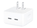 Apple 35W Dual USB-C Port Compact Power Adapter for MacBook Air, White (MW2H3AM/A)