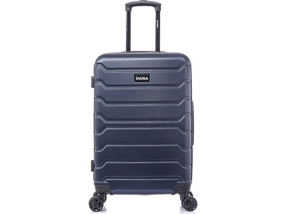 InUSA Trend 24" Hardside Suitcase, 4-Wheeled Spinner, TSA Checkpoint Friendly, Blue (IUTRE00M-BLU)