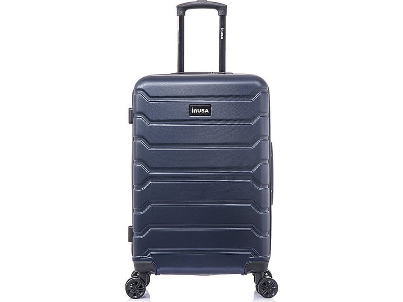 InUSA Trend 24" Hardside Suitcase, 4-Wheeled Spinner, TSA Checkpoint Friendly, Blue (IUTRE00M-BLU)