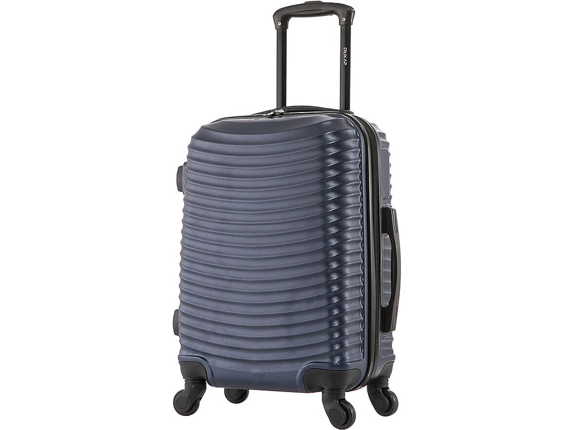 DUKAP Adly 20" Hardside Suitcase, 4-Wheeled Spinner, TSA Checkpoint Friendly, Navy Blue (DKADL00S-BLU)