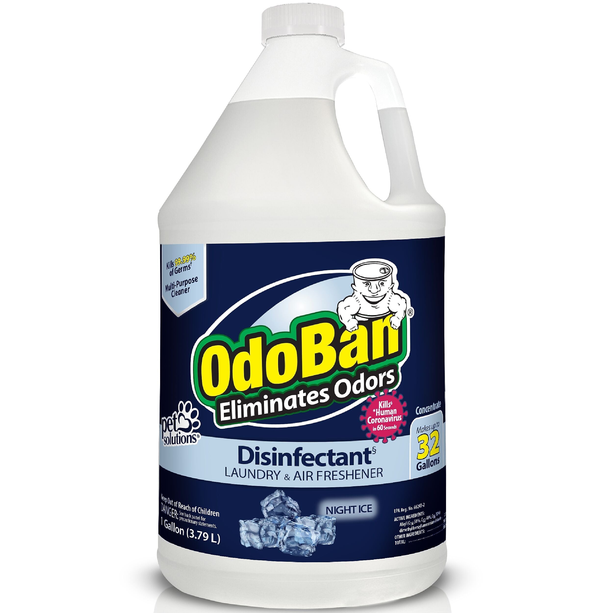 OdoBan Air Freshener & Deodorizer, Night Ice Scent, 1 Gallon (911901-G4)