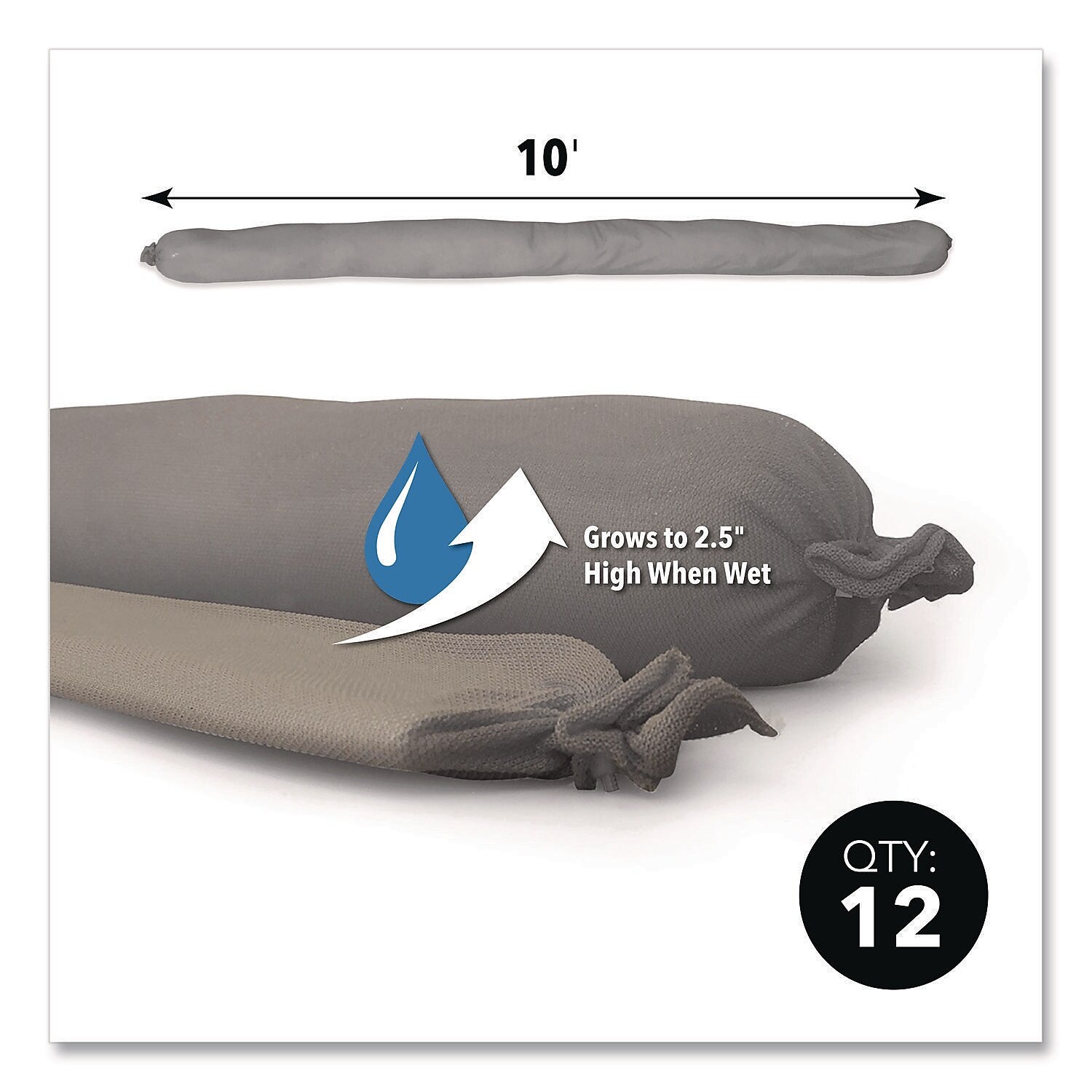 Quick Dam Water Dams, 10', 12/Box (WUB210-12G)