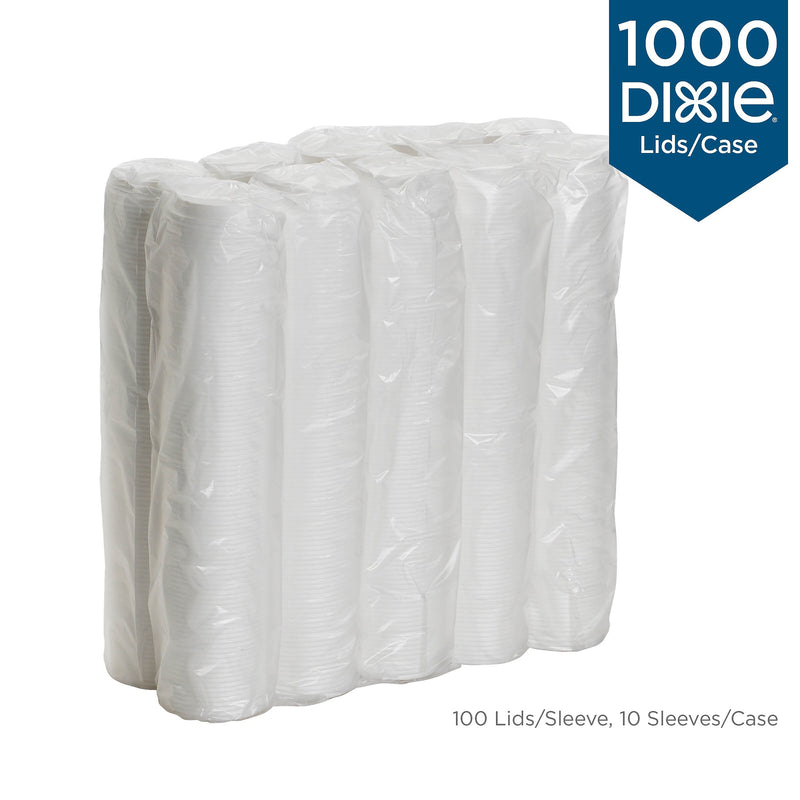 Dixie Reclosable Polypropylene Hot Cup Lid, 10/12/16/20 oz. Cup, White, 1000/Carton (DSL9542)