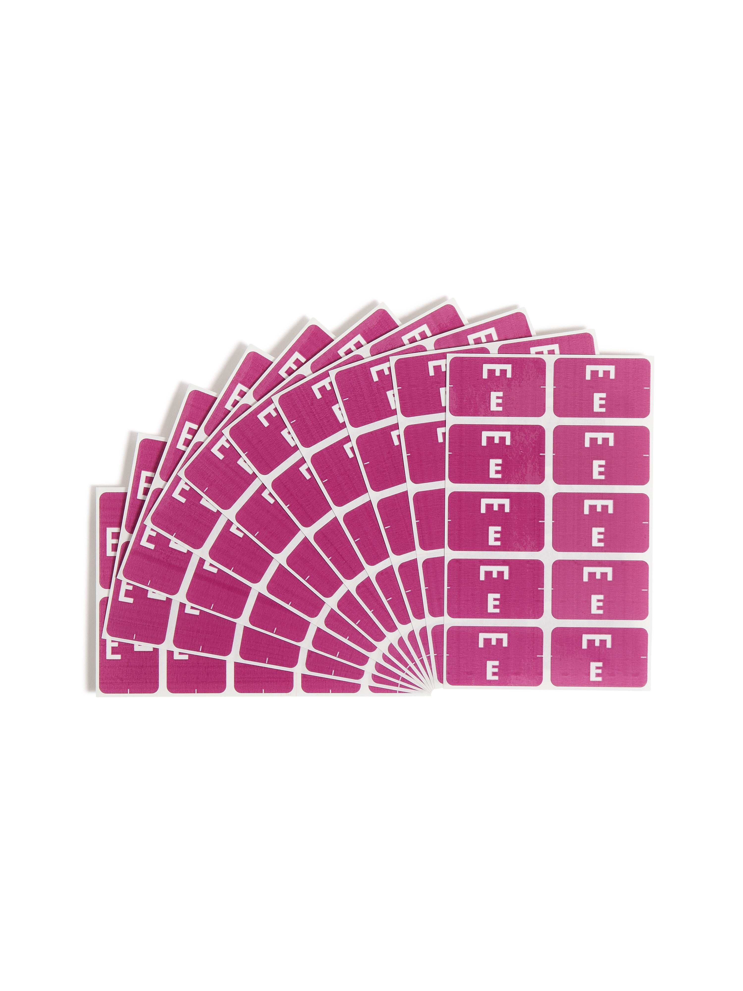Smead AlphaZ ACCS Color-Coded Alphabetic Labels, E, Purple with White Lettering, 100/Pack (67175)