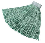 Rubbermaid Cut-End Wet Mop Heads, 24 oz, Green, 5" White Headband (RCPF13700GR00)