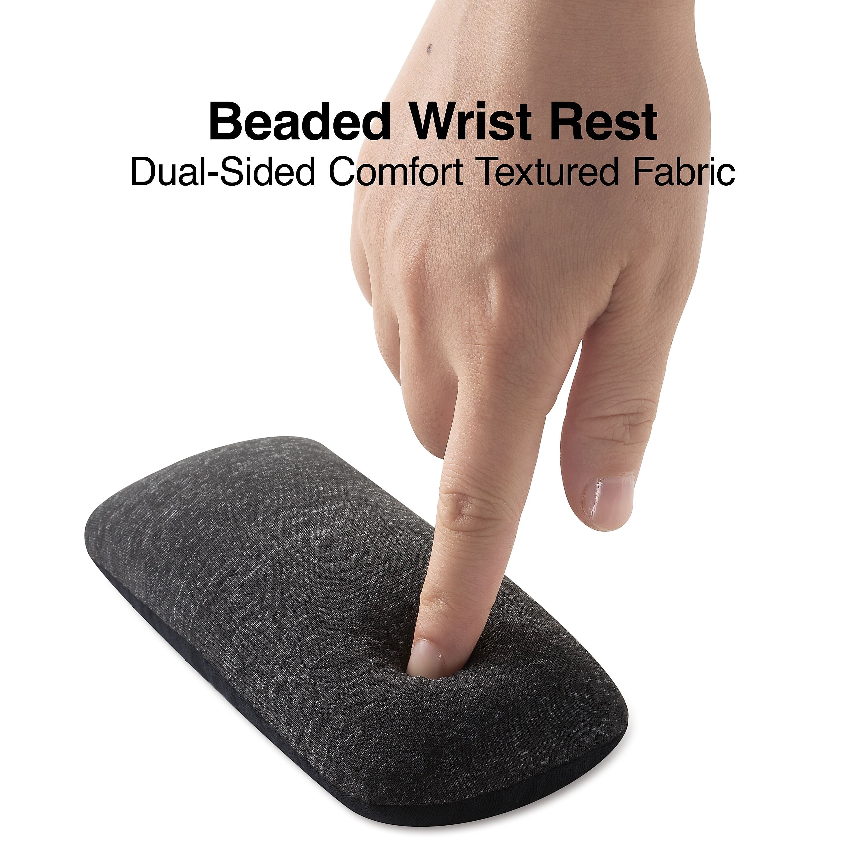 Staples TECH Beaded Non-Skid Wrist Rest, Black (23942)