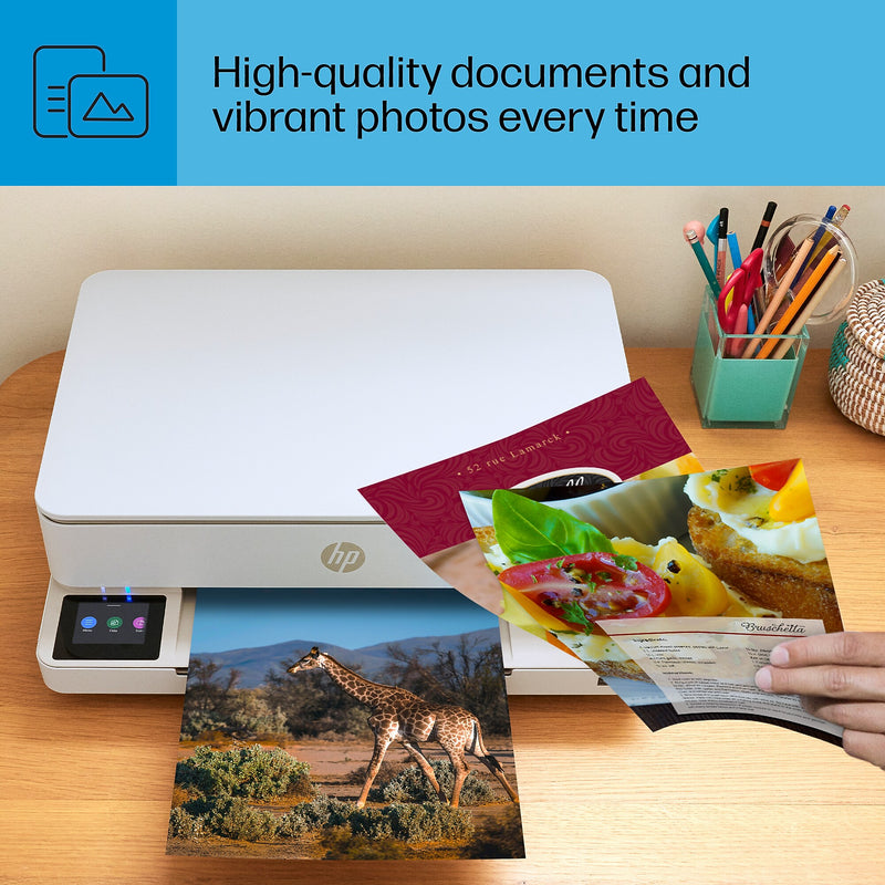 HP Envy 6155e Wireless All-in-One Color Inkjet Printer, Scanner, Copier, Best for Home, 3 months FREE ink with HP+ (714L5A)