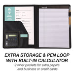 Samsill Slimline Vinyl Padfolio, Black (71220)