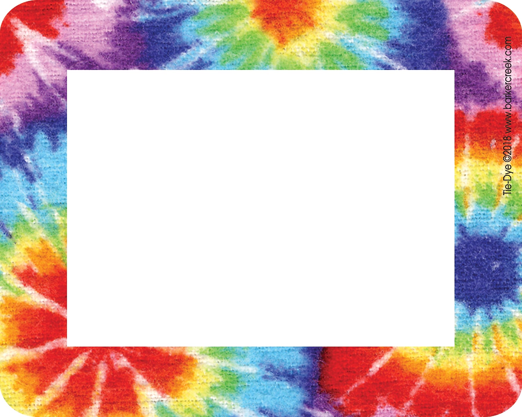 Barker Creek Self-adhesive Tie-Dye School Name Tags, 2.75" x 3.5", 45/Pack (LL1503)