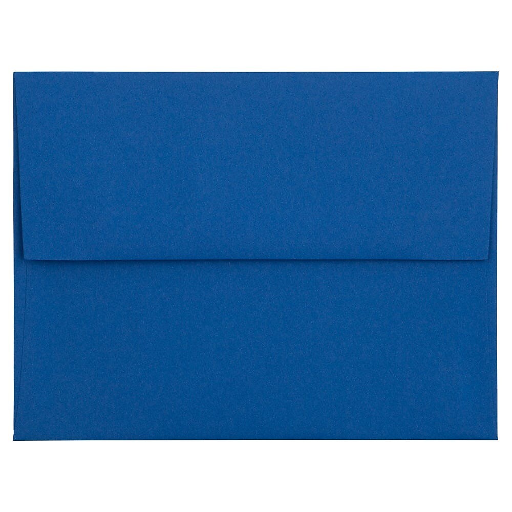 JAM Paper A2 Invitation Envelope 4 3/8" x 5 3/4", Presidential Blue, 25/Pack (563913396)