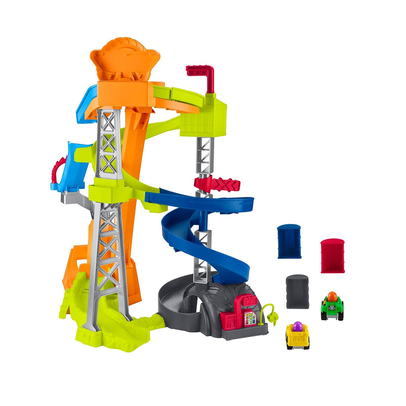 Fisher-Price Hot Wheels Spiral Stunt Speedway Race Track by Little People (HWB37)