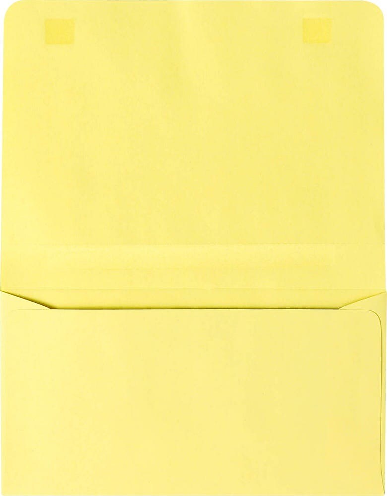 JAM Paper #6 Booklet Envelopes, 4 1/4" x 6 1/4", Pastel Canary Yellow, 50/Pack (R3870-50)
