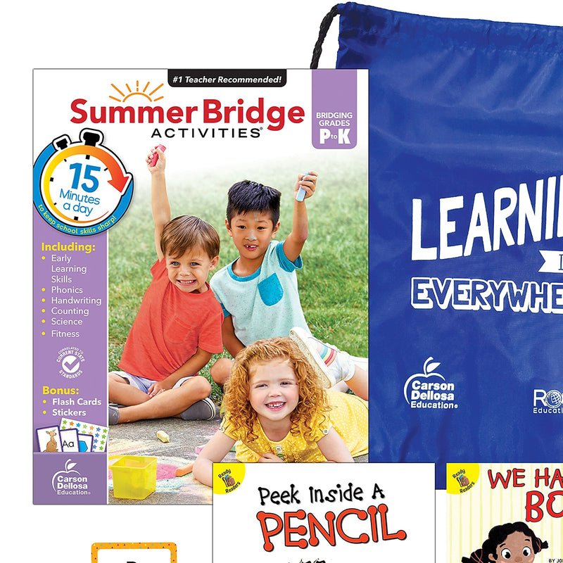 Summer Bridge Activities Summer Bridge Essentials Backpack, Grade PK-K Workbook, 8/Set (CD-745381B)