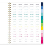 2025-2026 AT-A-GLANCE Simplified by Emily Ley 8.5" x 11" Academic Year Weekly & Monthly Planner, Plastic Cover, Happy Stripe