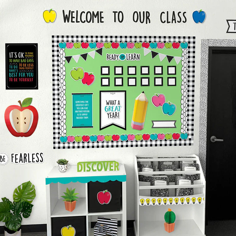 Creative Teaching Press Core Décor Doodle Apples Designer Cut-Outs, 36/Pack, 3 Packs/Bundle (CTP10420-3)