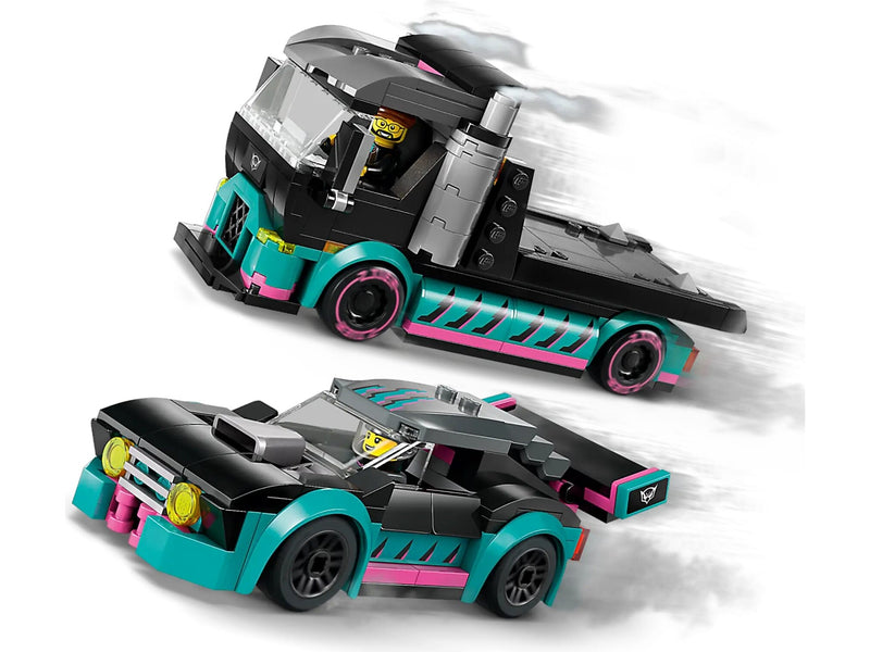 LEGO City Race Car and Car Carrier Truck, 328 Pieces (60406)