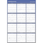 2026 AT-A-GLANCE 48" x 32" Yearly Dry Erase Wall Calendar, Reversible, White/Blue (A1152-26)