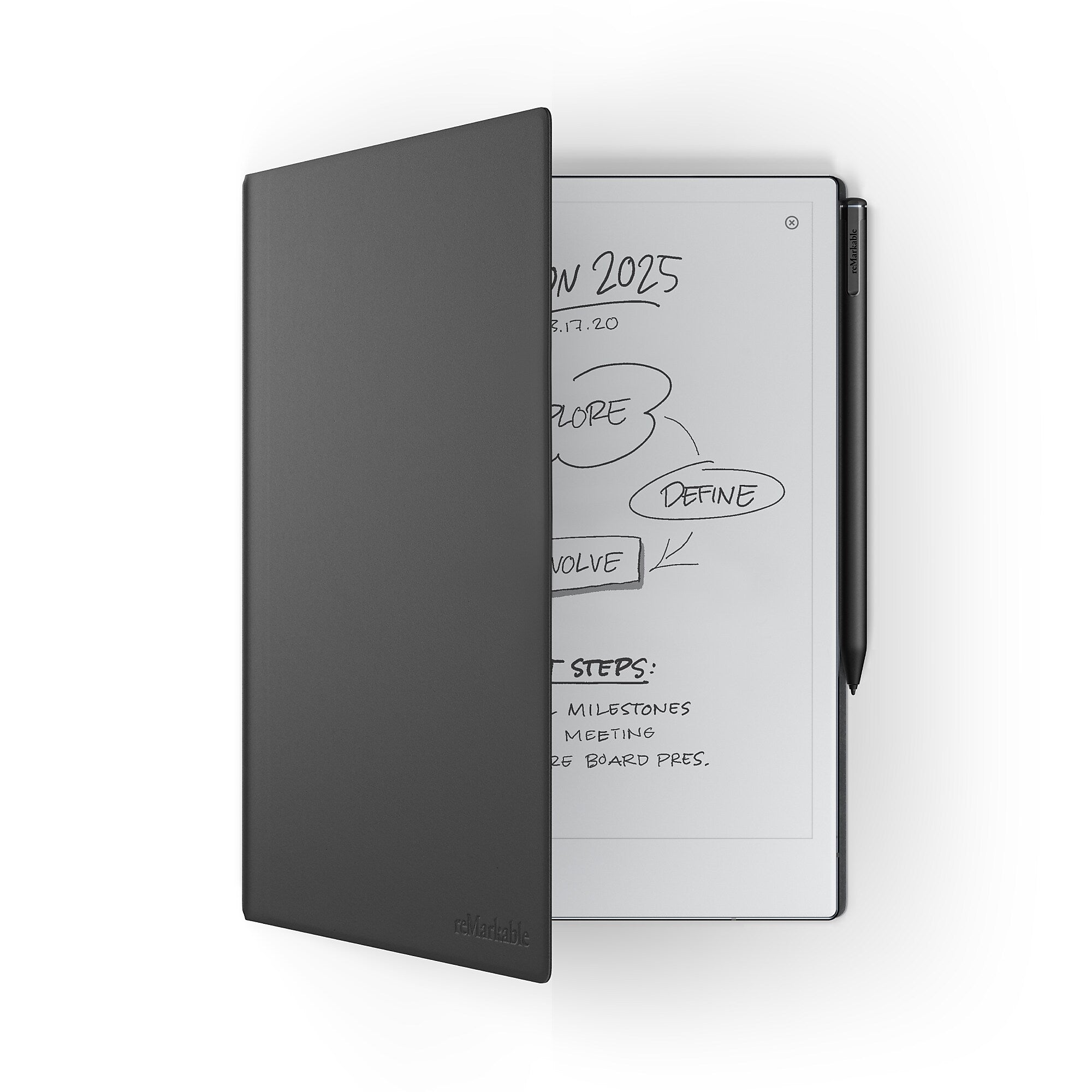 reMarkable Premium Leather 10.3" Book Folio for reMarkable 2, Black (RM312)