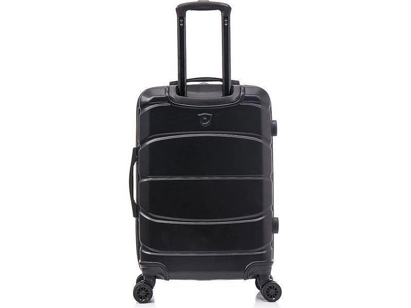 DUKAP Sense 24" Hardside Suitcase, 4-Wheeled Spinner, TSA Checkpoint Friendly, Black (DKSEN00M-BLK)